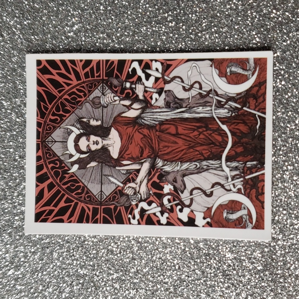 ART Gothic Girl WATERPOOF Sticker Triple Goddess